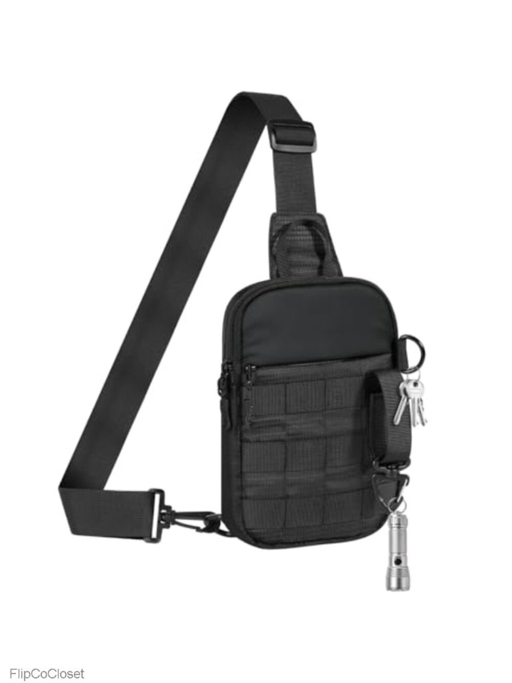 Water-Resistant Tactical Sling Bag with RFID-Blocking Card Slots